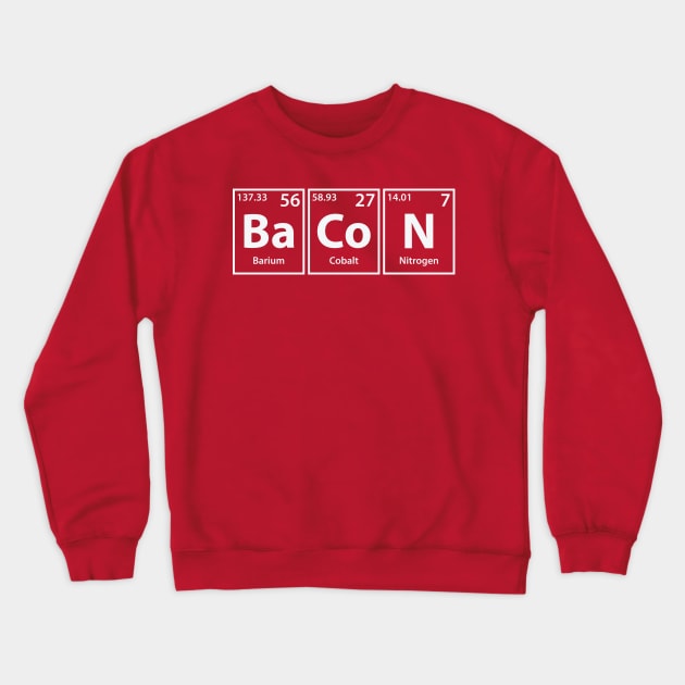 Bacon Elements Spelling Crewneck Sweatshirt by cerebrands